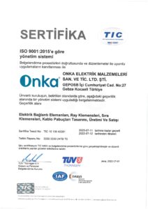 ISO 9001 Sertifikası